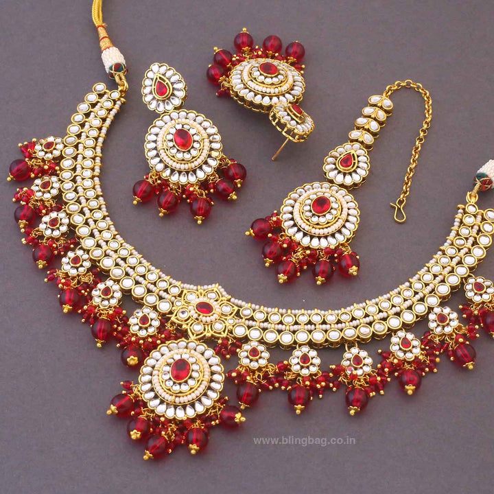 Rani Grishma Kundan Jewellery Set