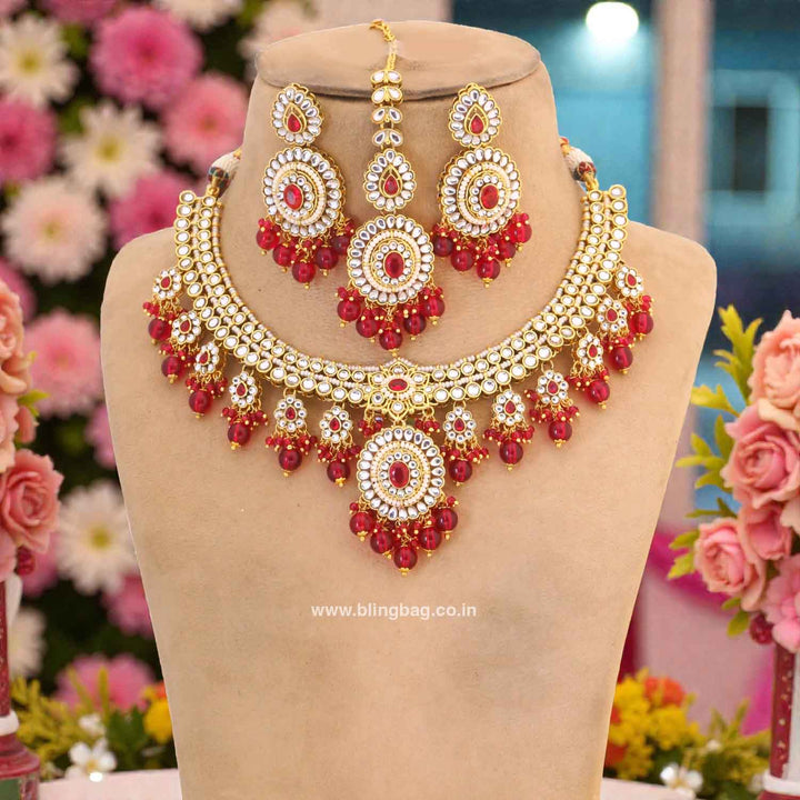 Rani Grishma Kundan Jewellery Set