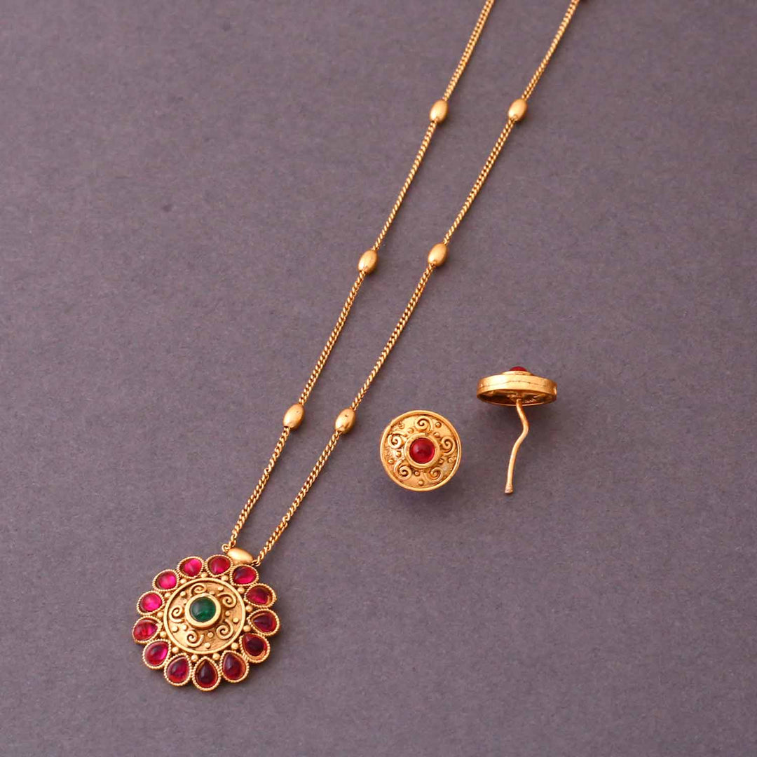 Rani Harshitha Antique Pendant Set New Arrival – Bling Bag