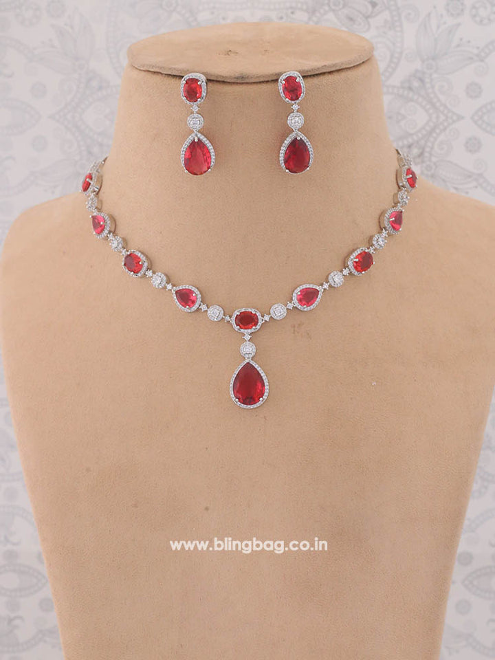 Rani Honey  Zirconia Jewellery Set