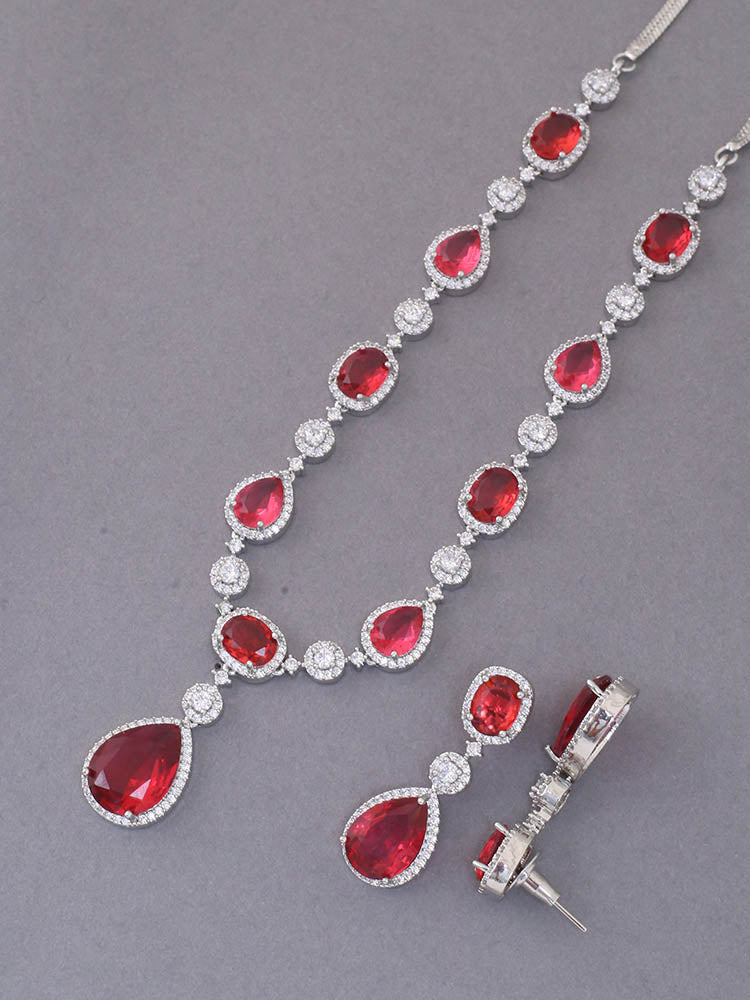 Rani Honey  Zirconia Jewellery Set