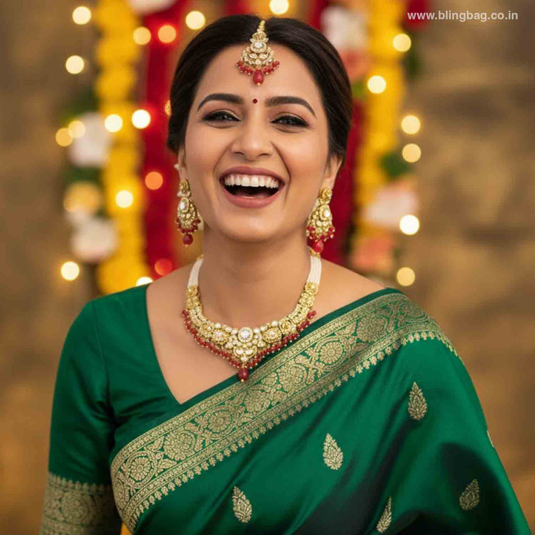 Rani Hritika Kundan Jewellery Set