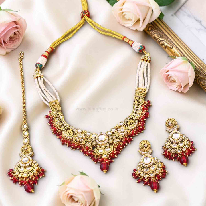 Rani Hritika Kundan Jewellery Set