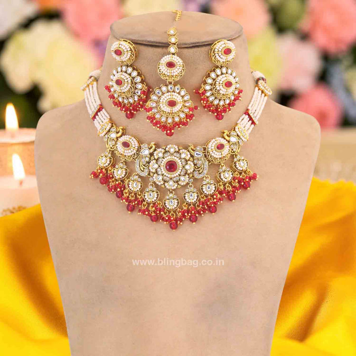 Rani Iniya Kundan Jewellery Set