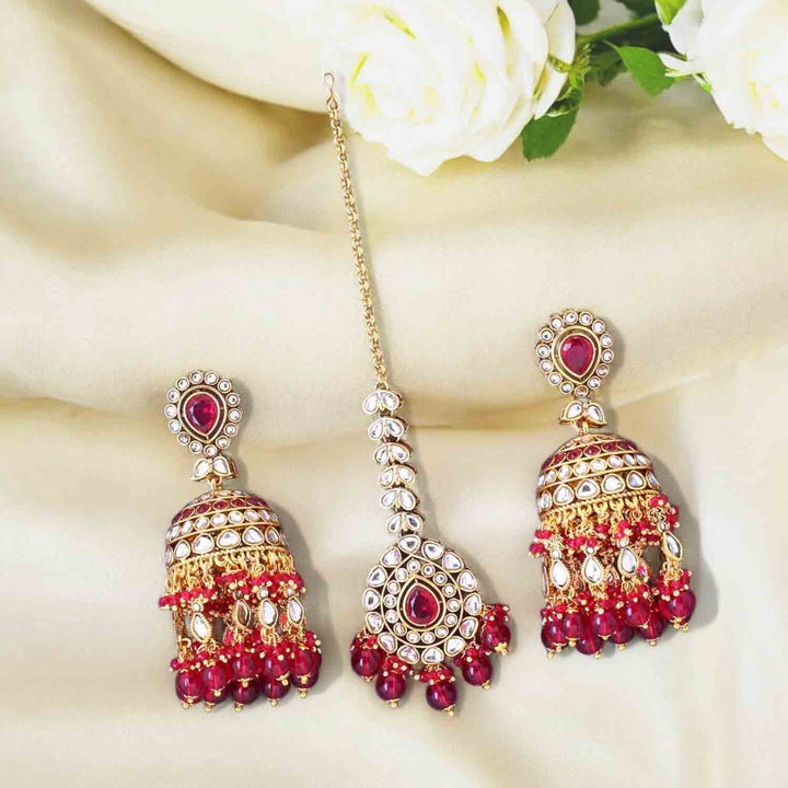 Rani Jambhul Maang Tikka Set