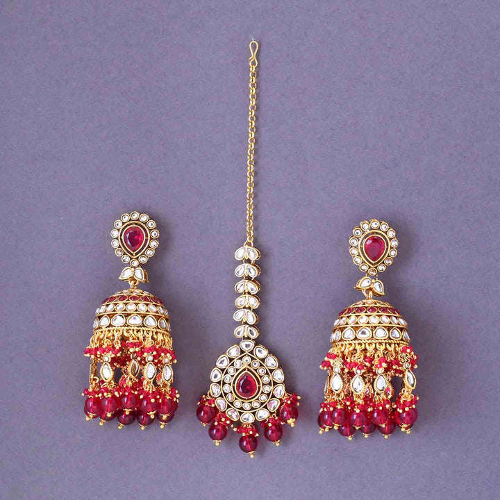 Rani Jambhul Maang Tikka Set