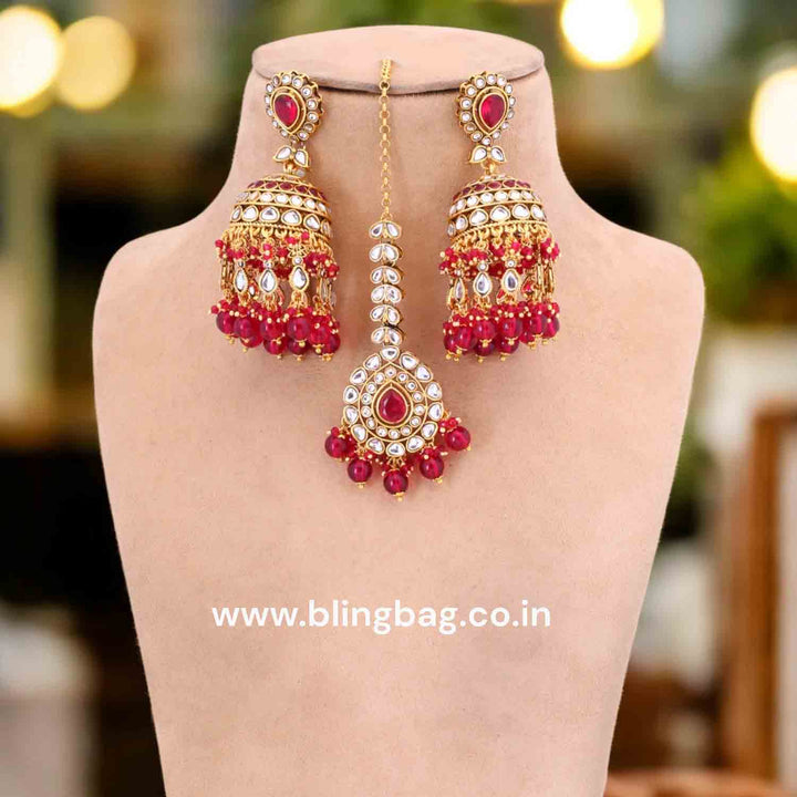 Rani Jambhul Maang Tikka Set