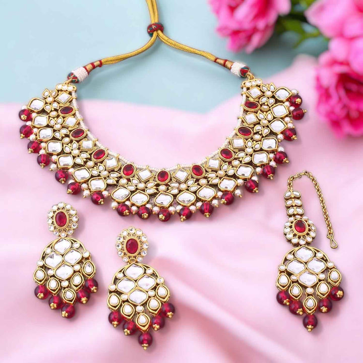 Rani Jeeviya Kundan Jewellery Set