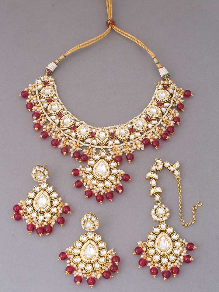 Rani Jiya Kundan Jewellery Set
