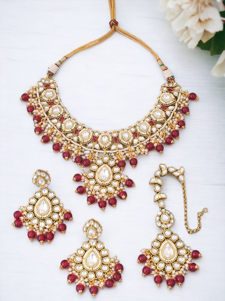 Rani Jiya Kundan Jewellery Set