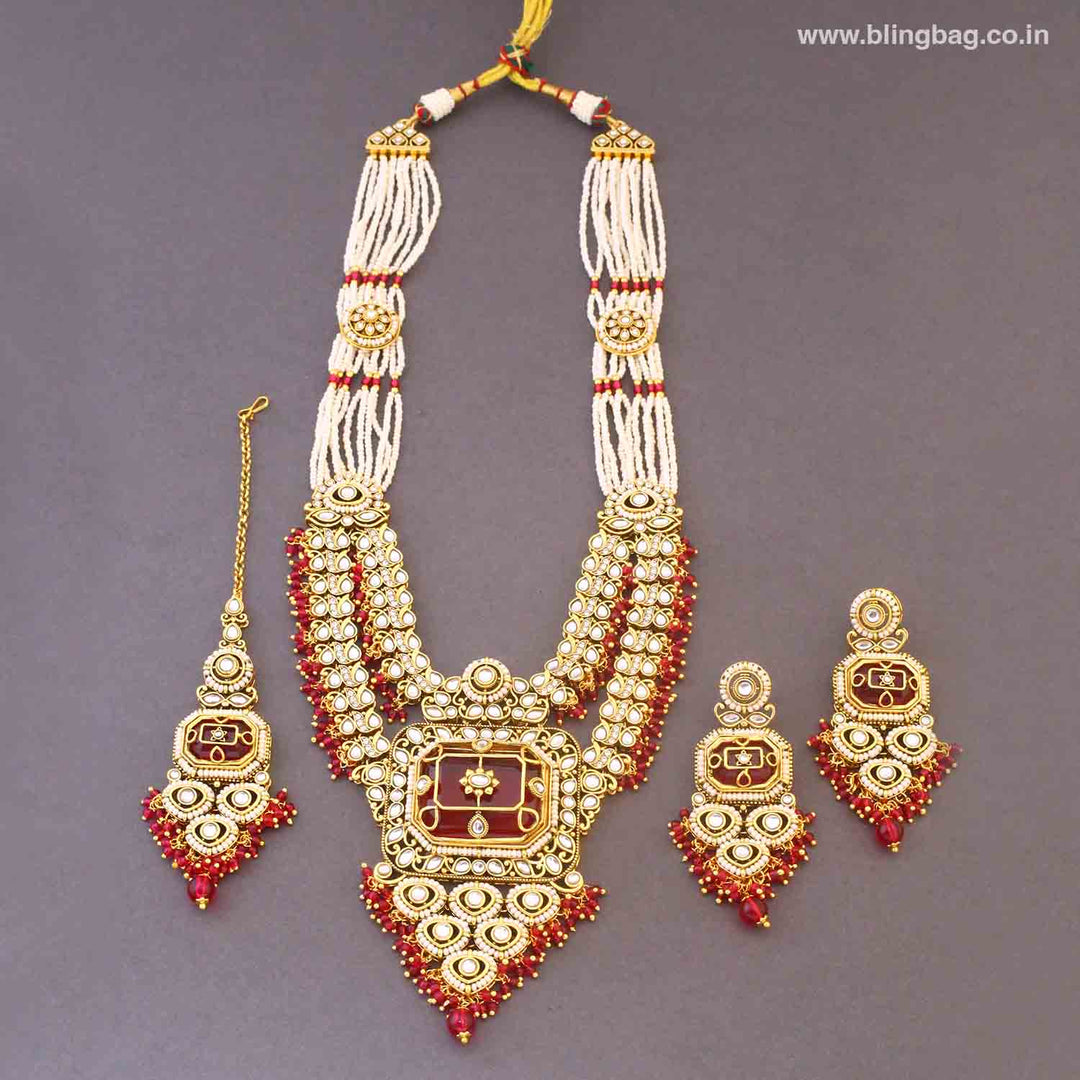 Rani Kavika Kundan Jewellery Set