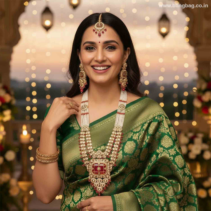 Rani Kavika Kundan Jewellery Set