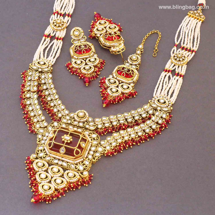 Rani Kavika Kundan Jewellery Set