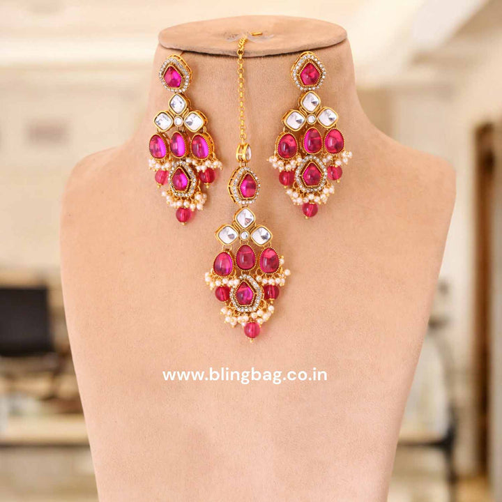 Rani Kaviya Kundan Jewellery Set