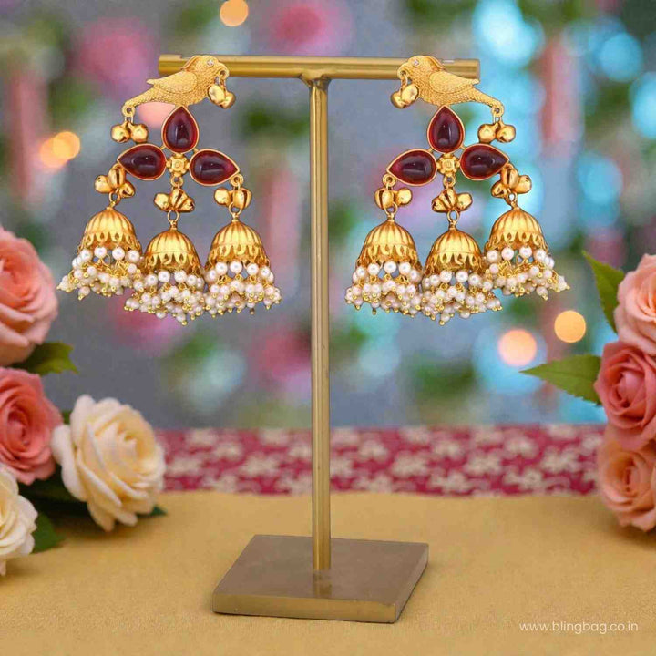 Rani Kiarai Oxidised Jhumkis