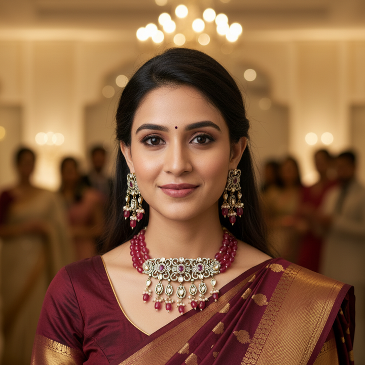 Rani Maia Kundan Jewellery Set