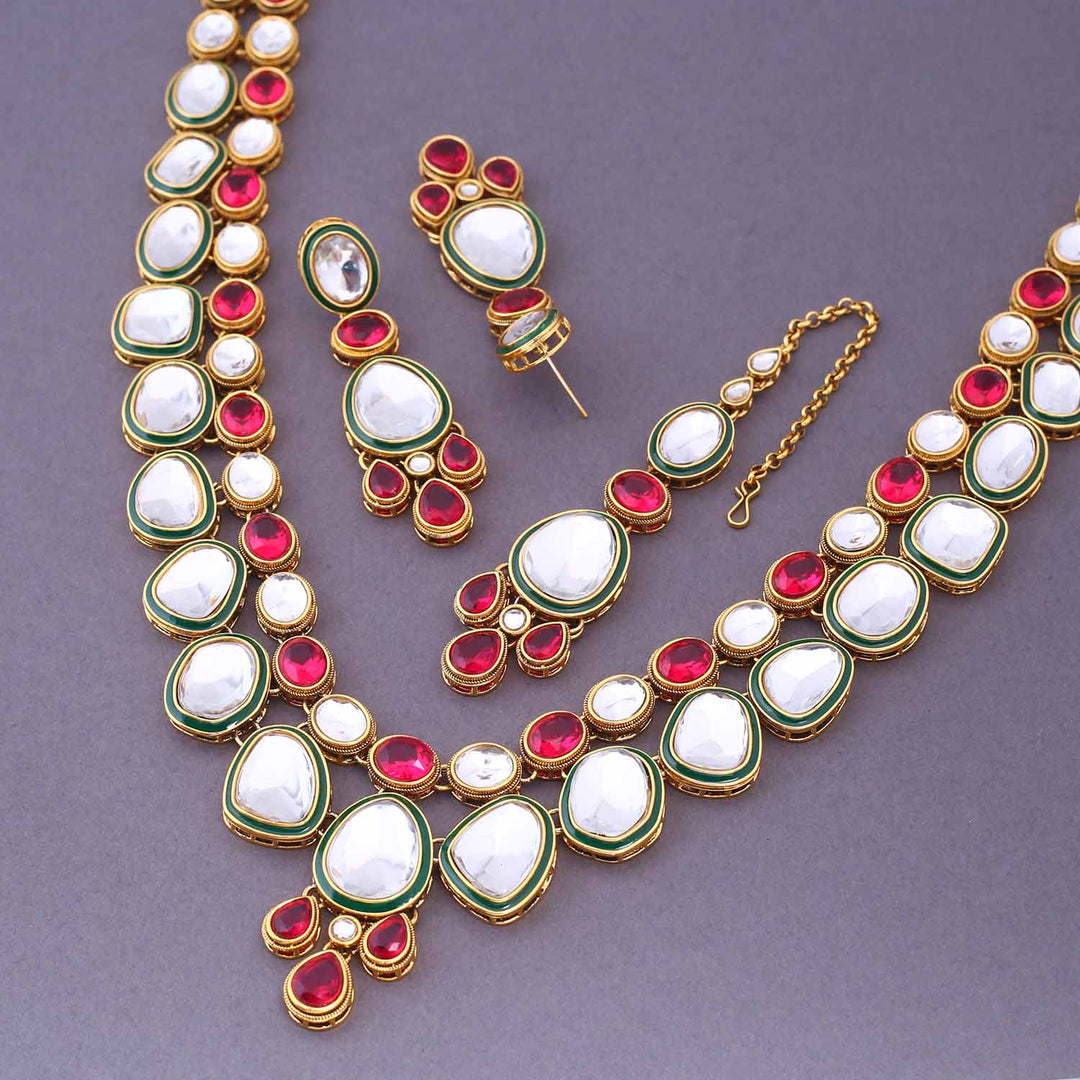 Rani Malak Kundan Jewellery Set