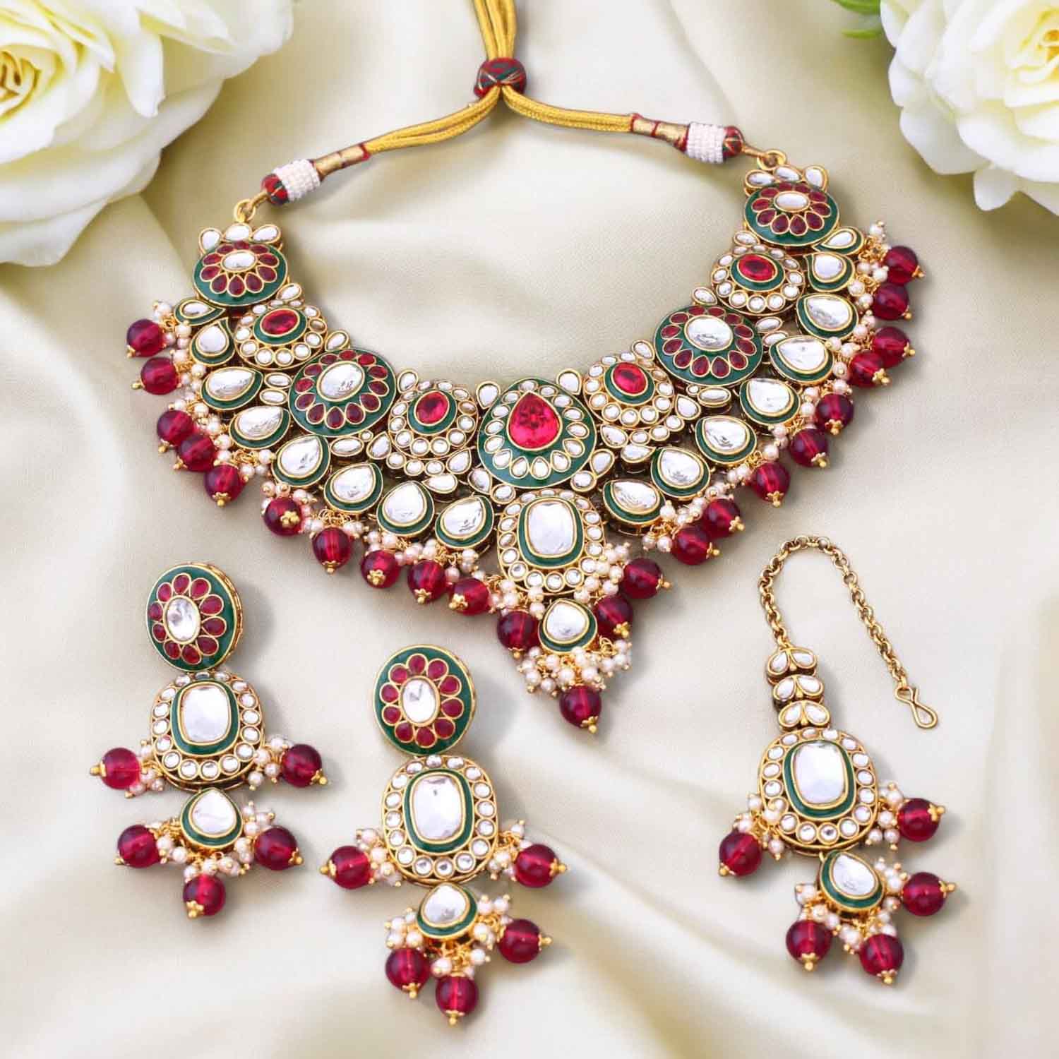 Rani Malyavanti Kundan Jewellery Set – Bling Bag