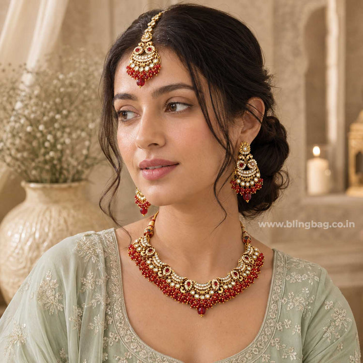 Rani Meeraita Kundan Jewellery Set
