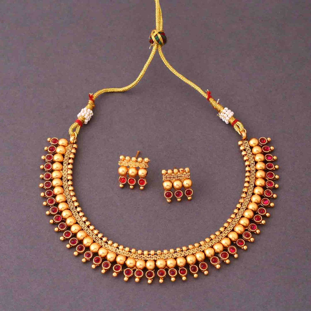 Rani Meghana Antique Jewellery Set - New Arrival