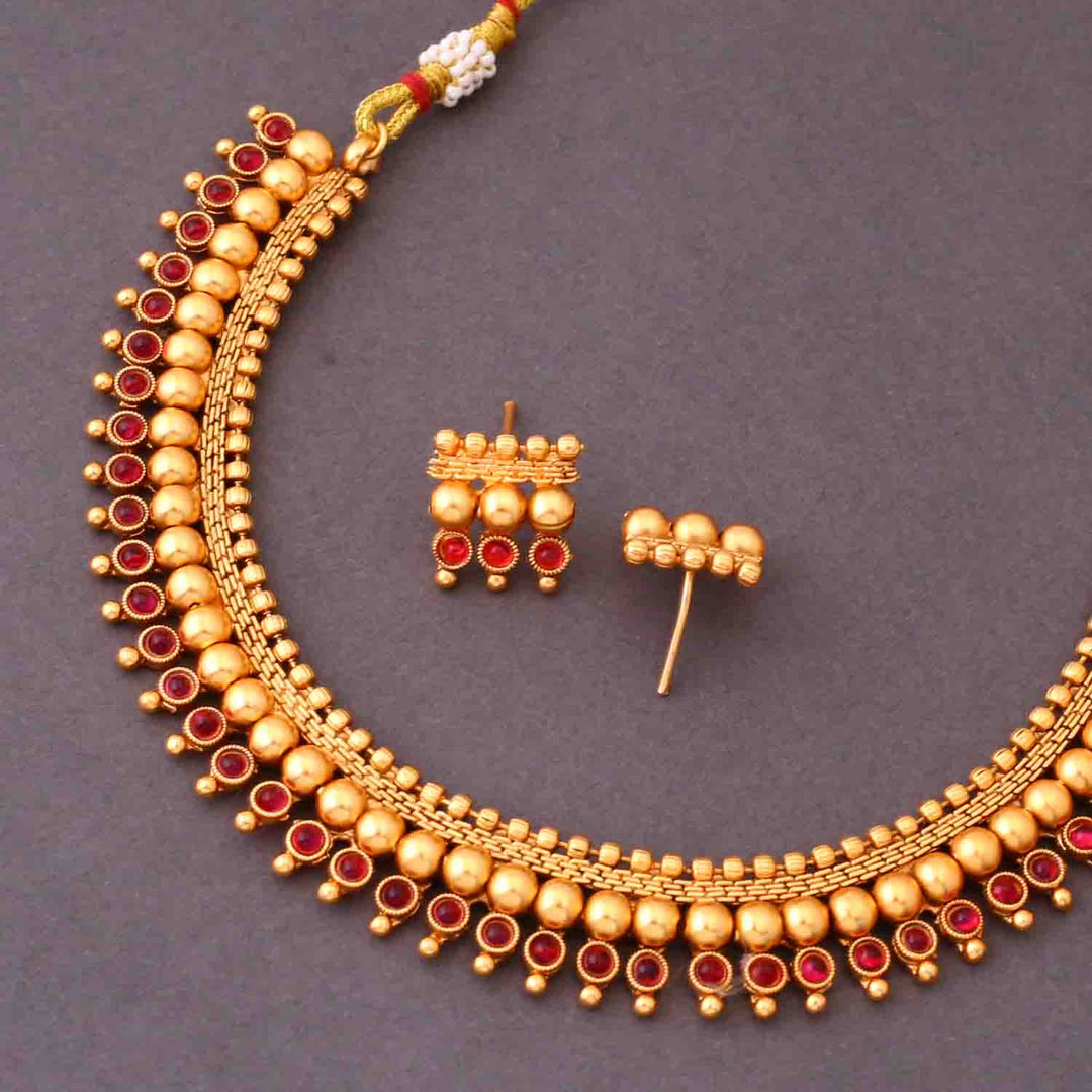 Rani Meghana Antique Jewellery Set - New Arrival