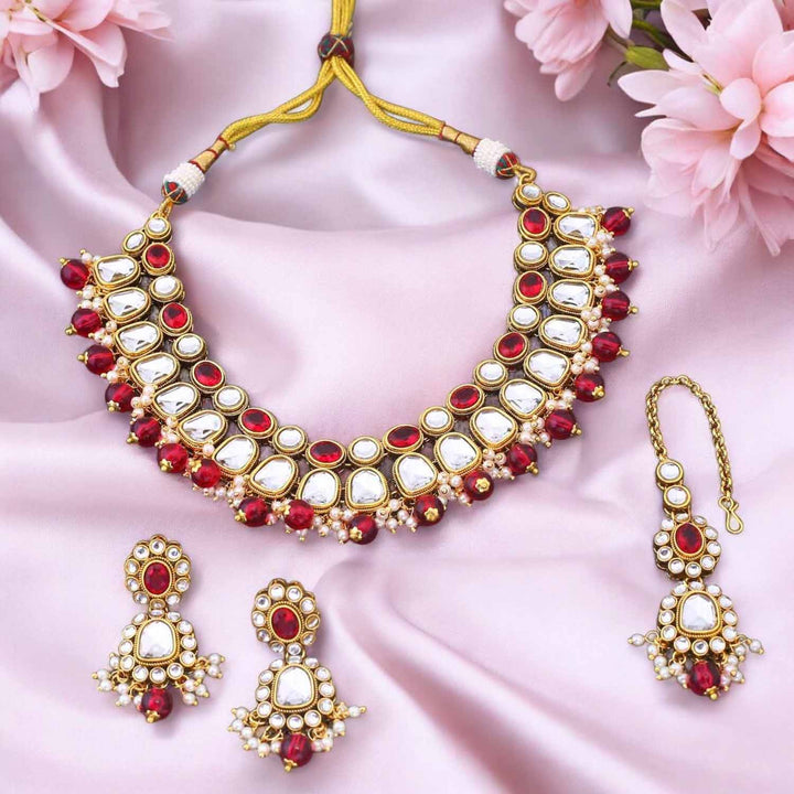 Rani Nagima Kundan Jewellery Set
