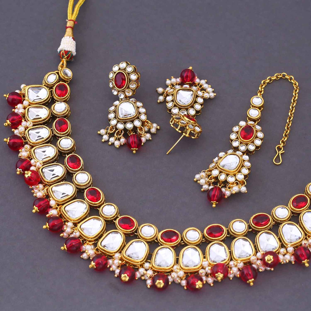 Rani Nagima Kundan Jewellery Set