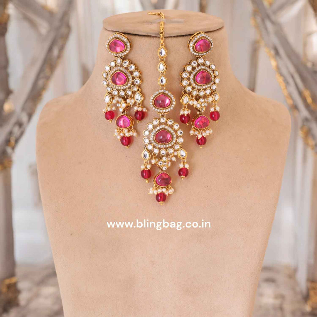 Rani Nikhina Kundan Jewellery Set
