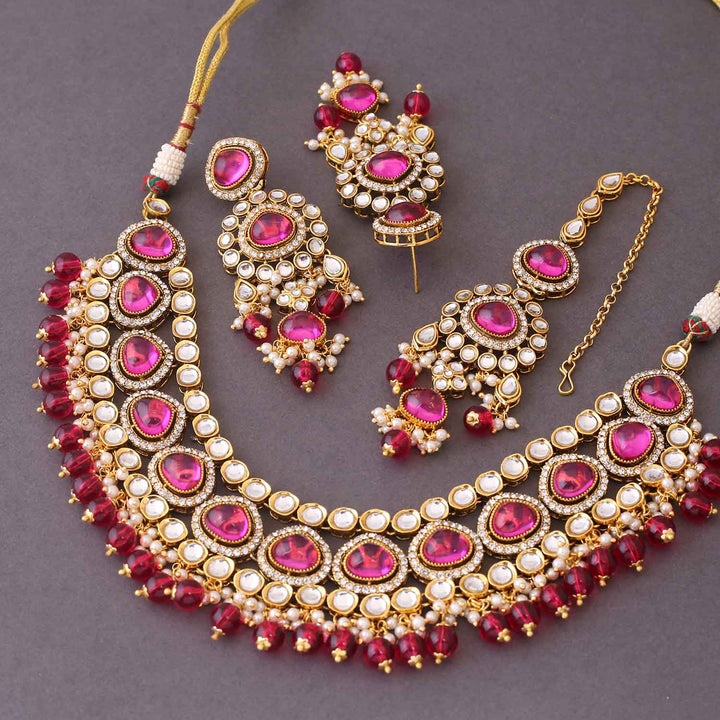 Rani Nikhina Kundan Jewellery Set