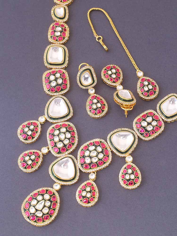 Rani Nimrat Kundan Jewellery Set