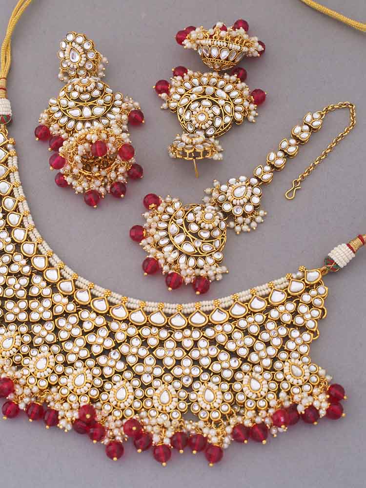 Rani Nirali Kundan Jewellery Set