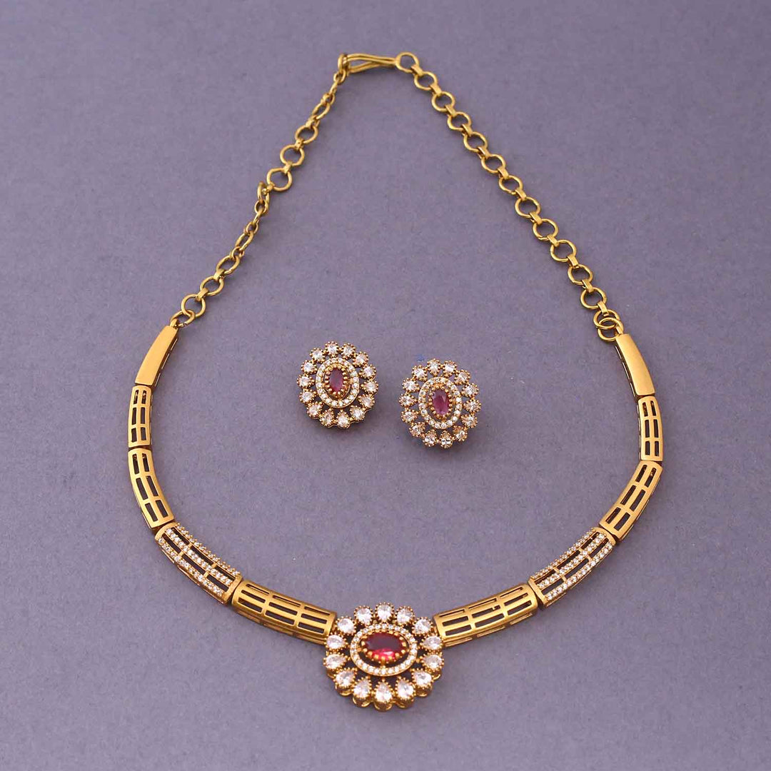 Rani Parmila Hasli Antique Jewellery Set-New Arrival