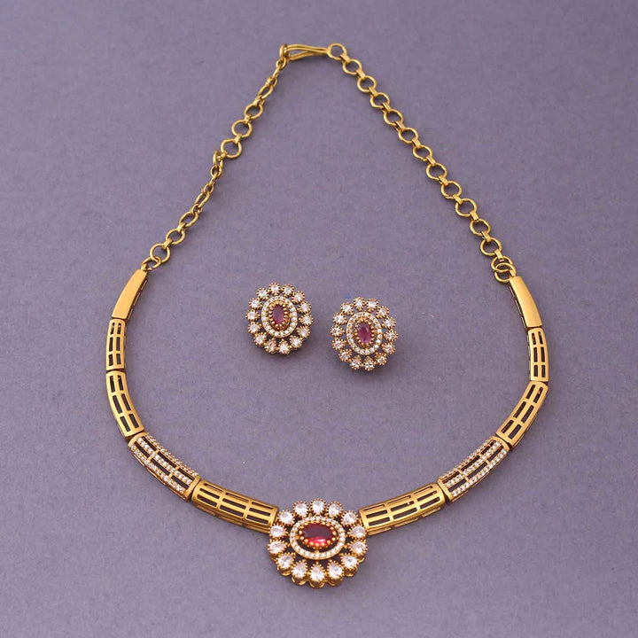 Rani Parmila Hasli Antique Jewellery Set-New Arrival