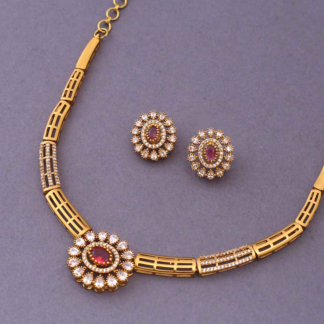 Rani Parmila Hasli Antique Jewellery Set-New Arrival