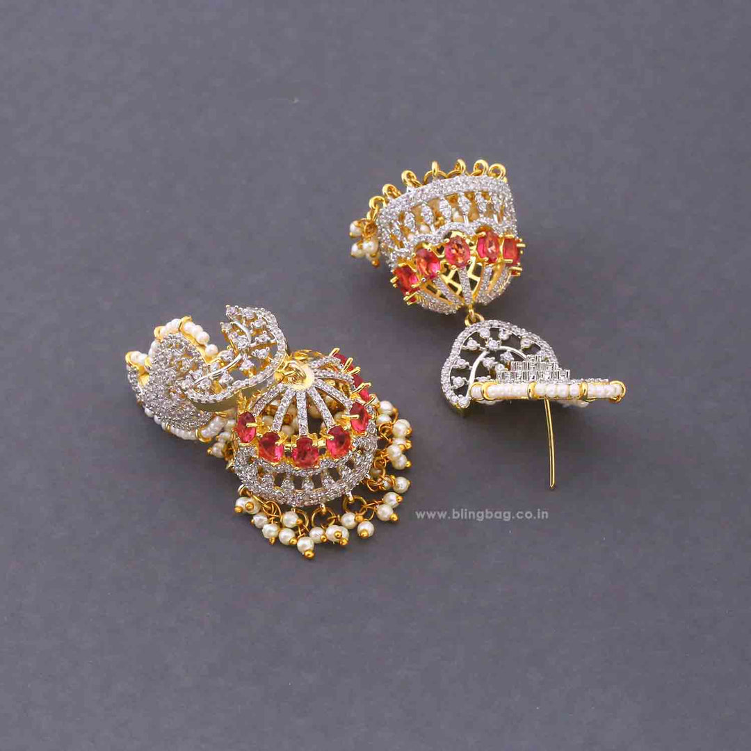 Rani Polina Zirconia Jhumkis