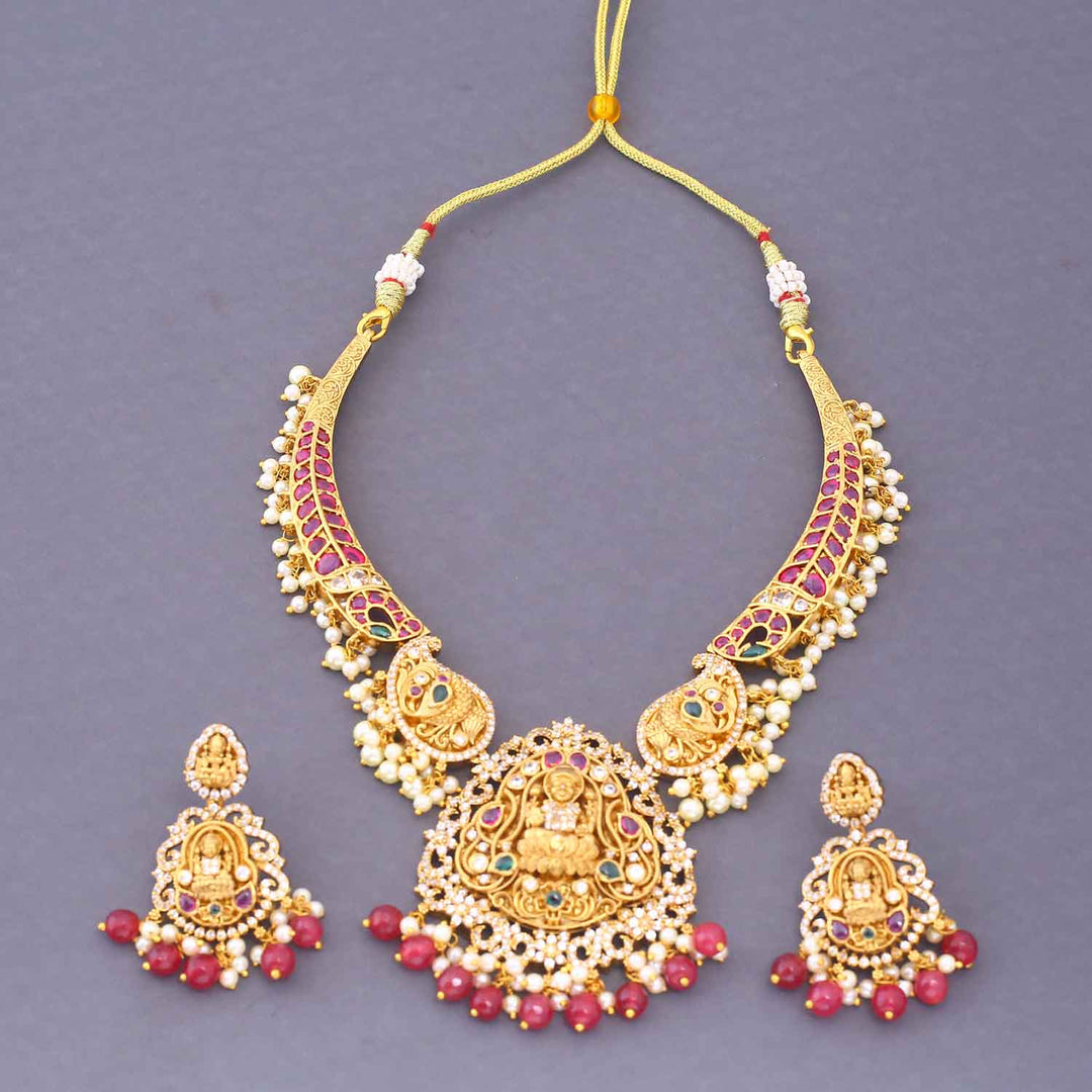 Rani Prajapati Hasli Temple Jewellery Set- New Arrival