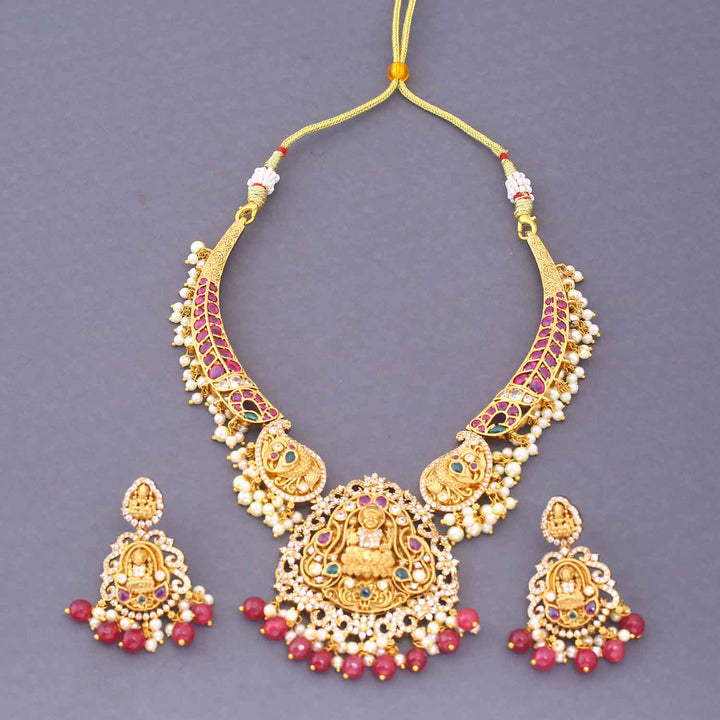 Rani Prajapati Hasli Temple Jewellery Set- New Arrival
