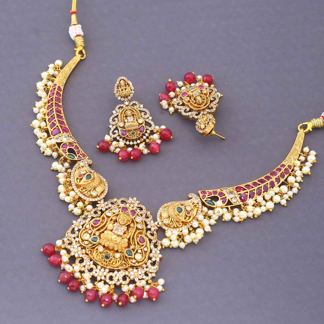 Rani Prajapati Hasli Temple Jewellery Set- New Arrival