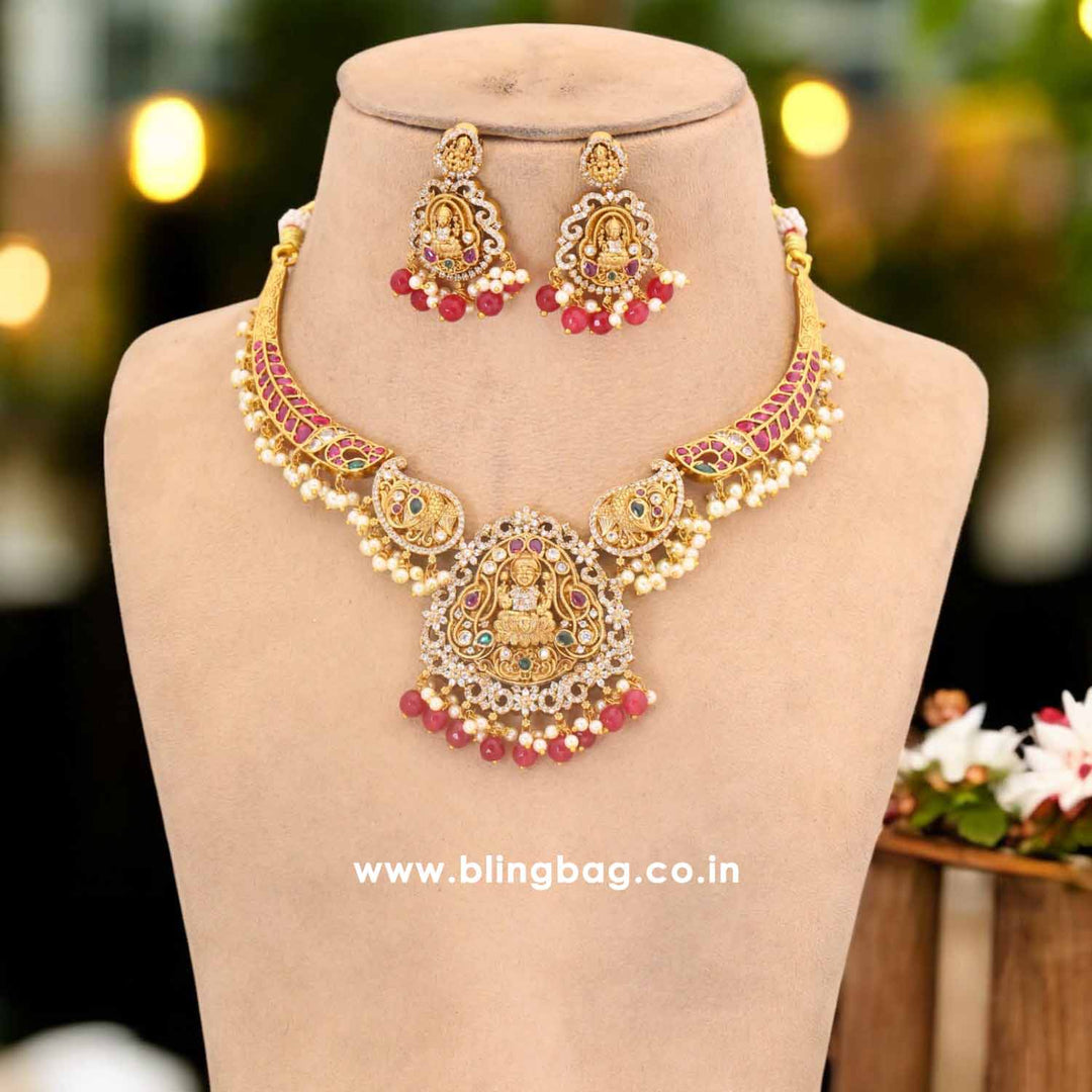 Rani Prajapati Hasli Temple Jewellery Set- New Arrival