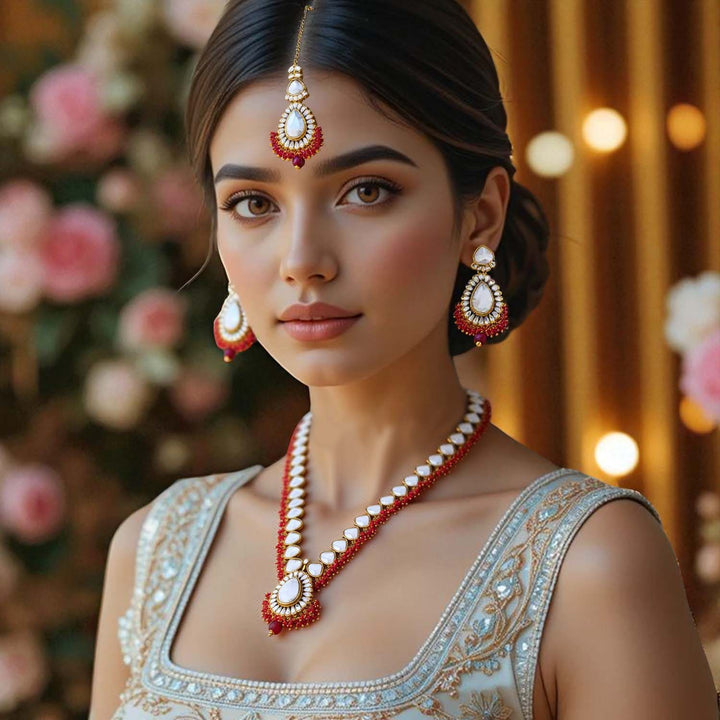 Rani Qanita Kundan Jewellery Set