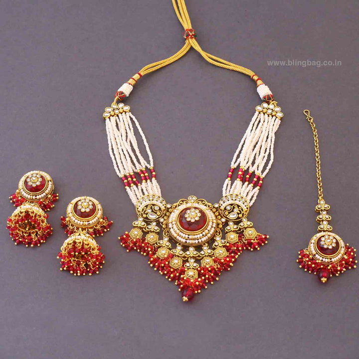 Rani Rajiza Kundan Jewellery Set