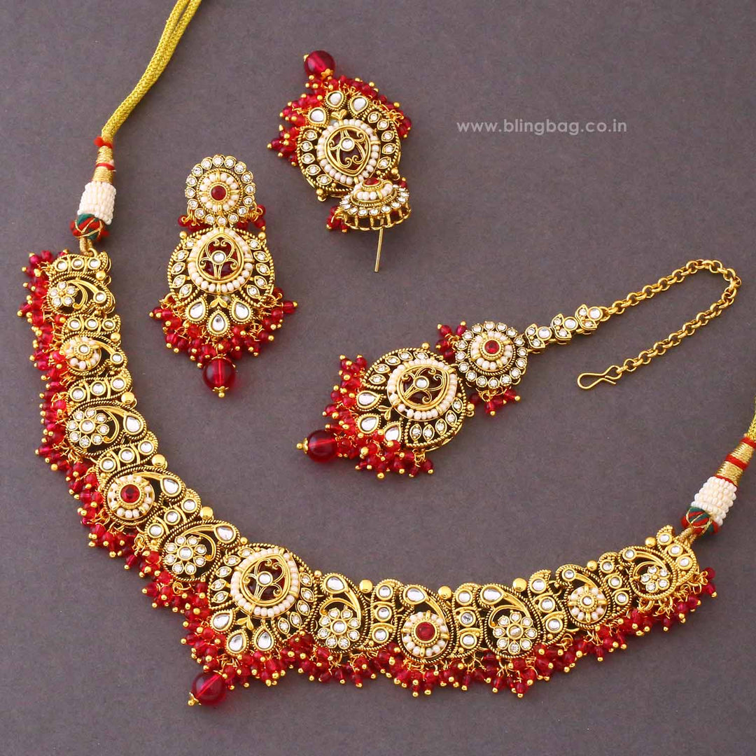 Rani Rajvi Kundan Jewellery Set