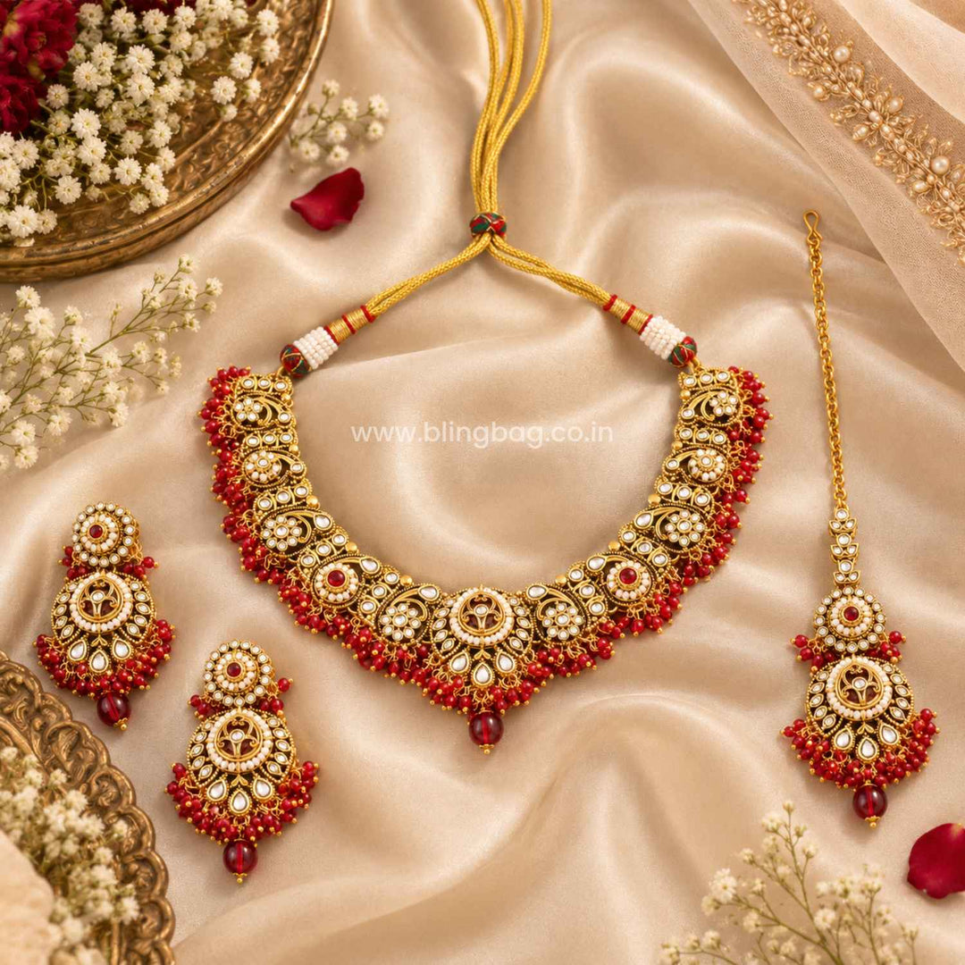 Rani Rajvi Kundan Jewellery Set
