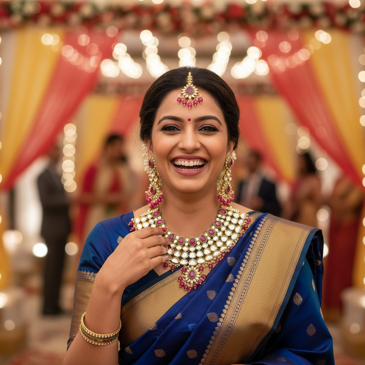 Rani Rauhana Kundan Jewellery Set