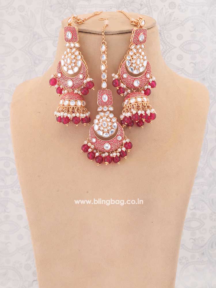 Rani Rohira Kundan Jewellery Set