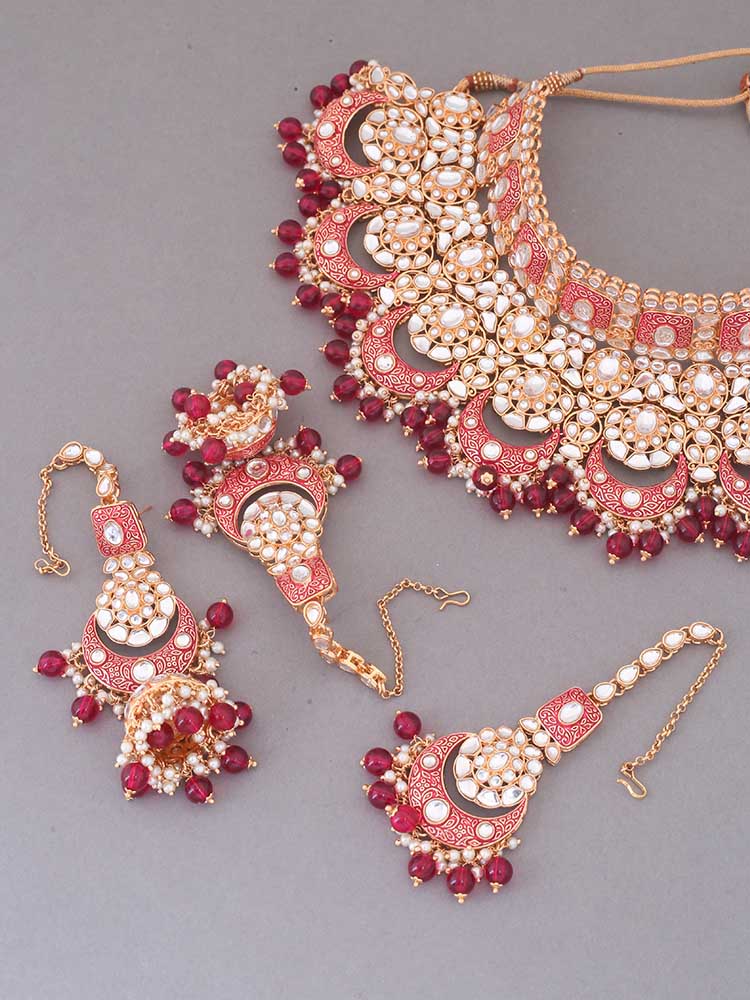 Rani Rohira Kundan Jewellery Set