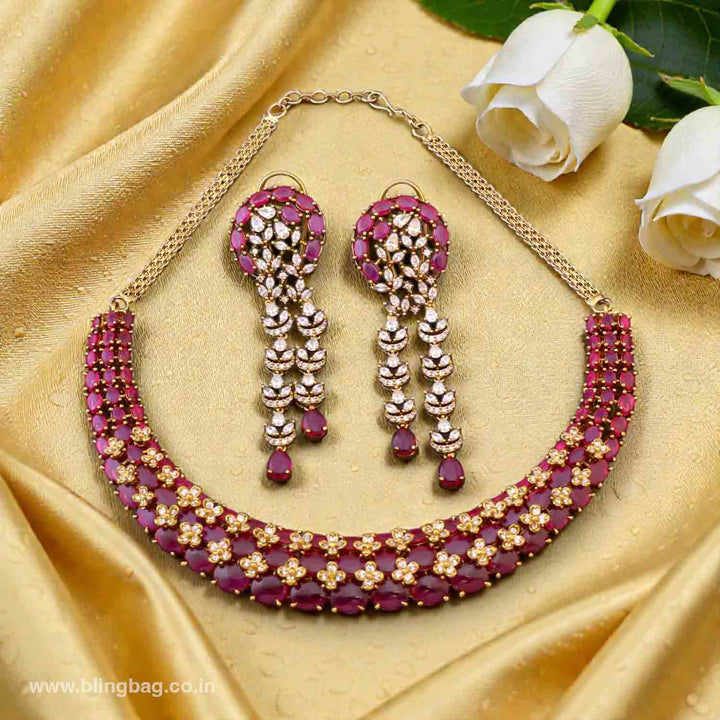 Rani Rubyson Hasli Victorian Jewellery Set