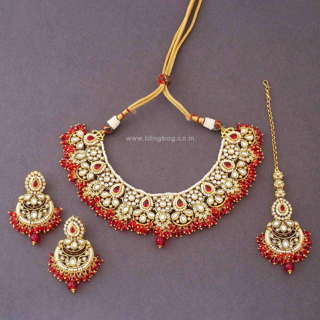 Rani Ruvika Kundan Jewellery Set - New Arrival