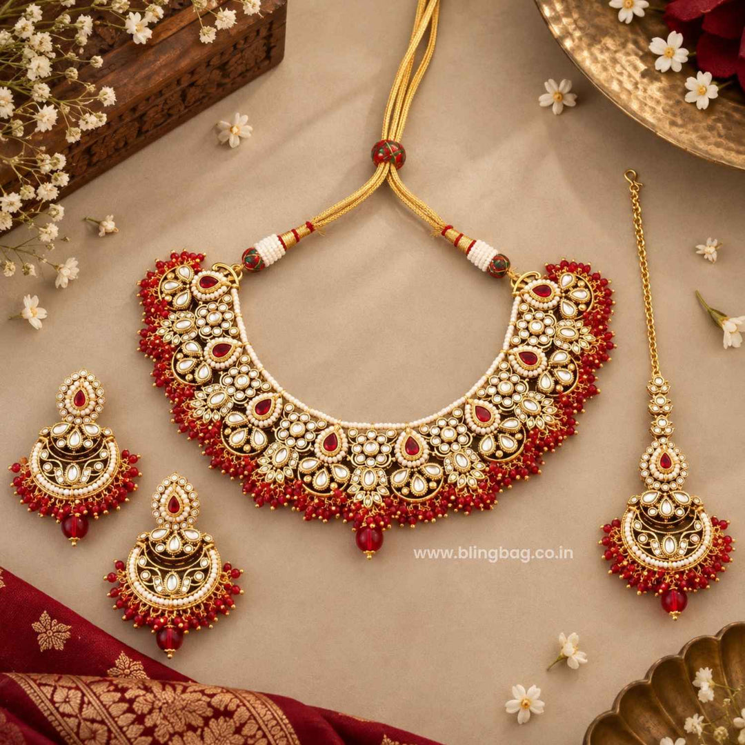 Rani Ruvika Kundan Jewellery Set - New Arrival