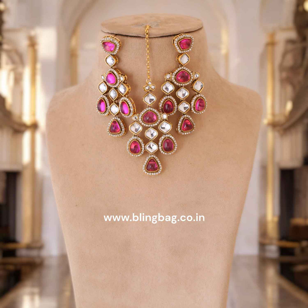 Rani Samiya Kundan Jewellery Set